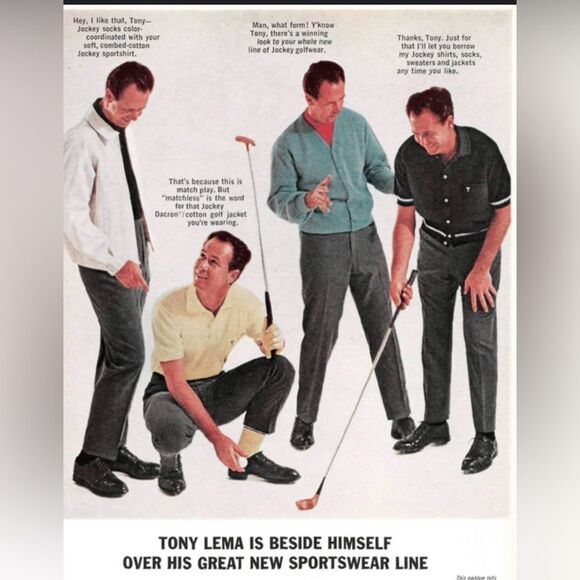 Tony Lema Lightweight Vintage 1960’s Jockey Trophy Vented Golf Jacket S Retro - Picture 2 of 10